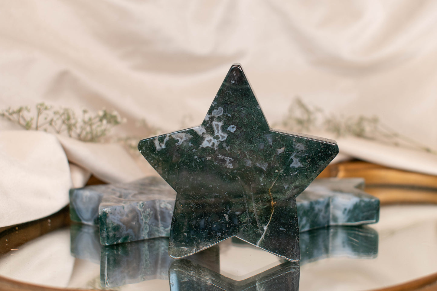 Large Moss Agate Stars