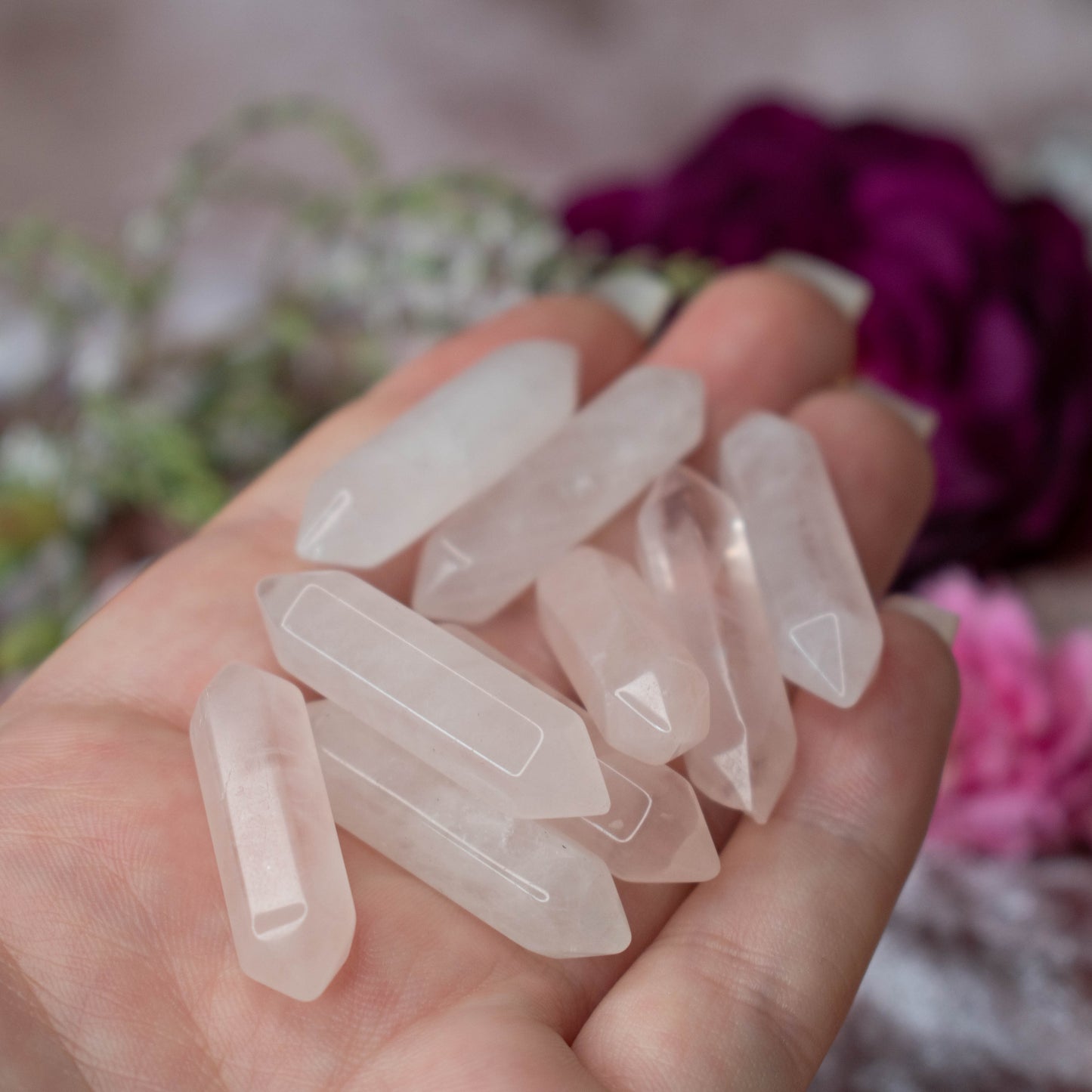 Rose Quartz Double Terminated Points