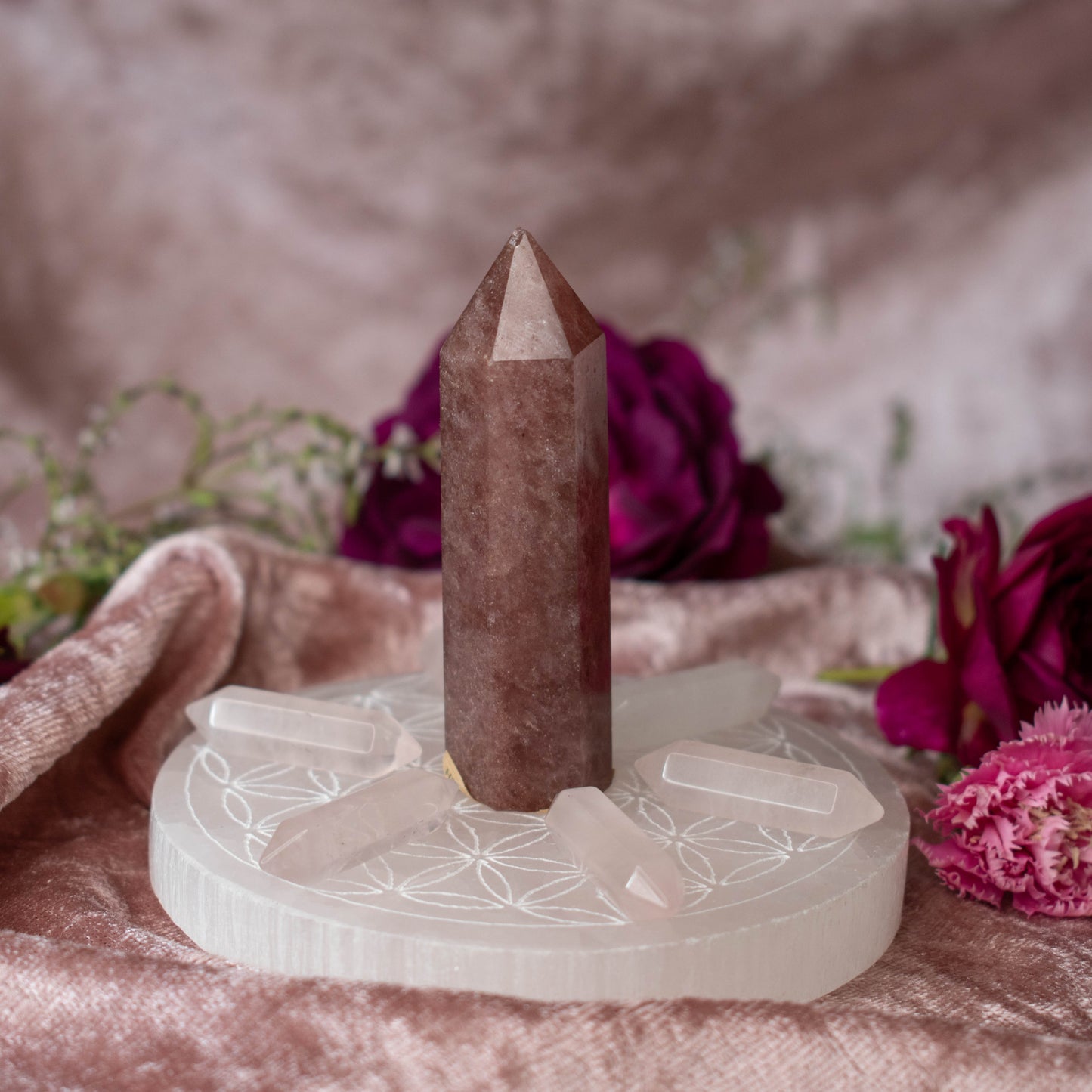 Selenite Charging Plate - Flower of Life