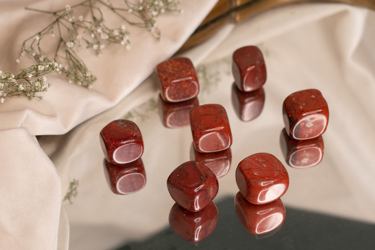 Red Jasper Tumbles - Cubed