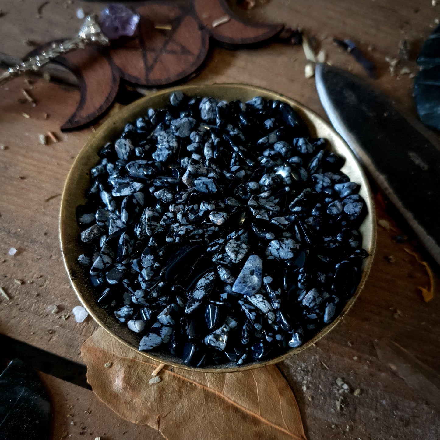 Snowflake Obsidian Chips