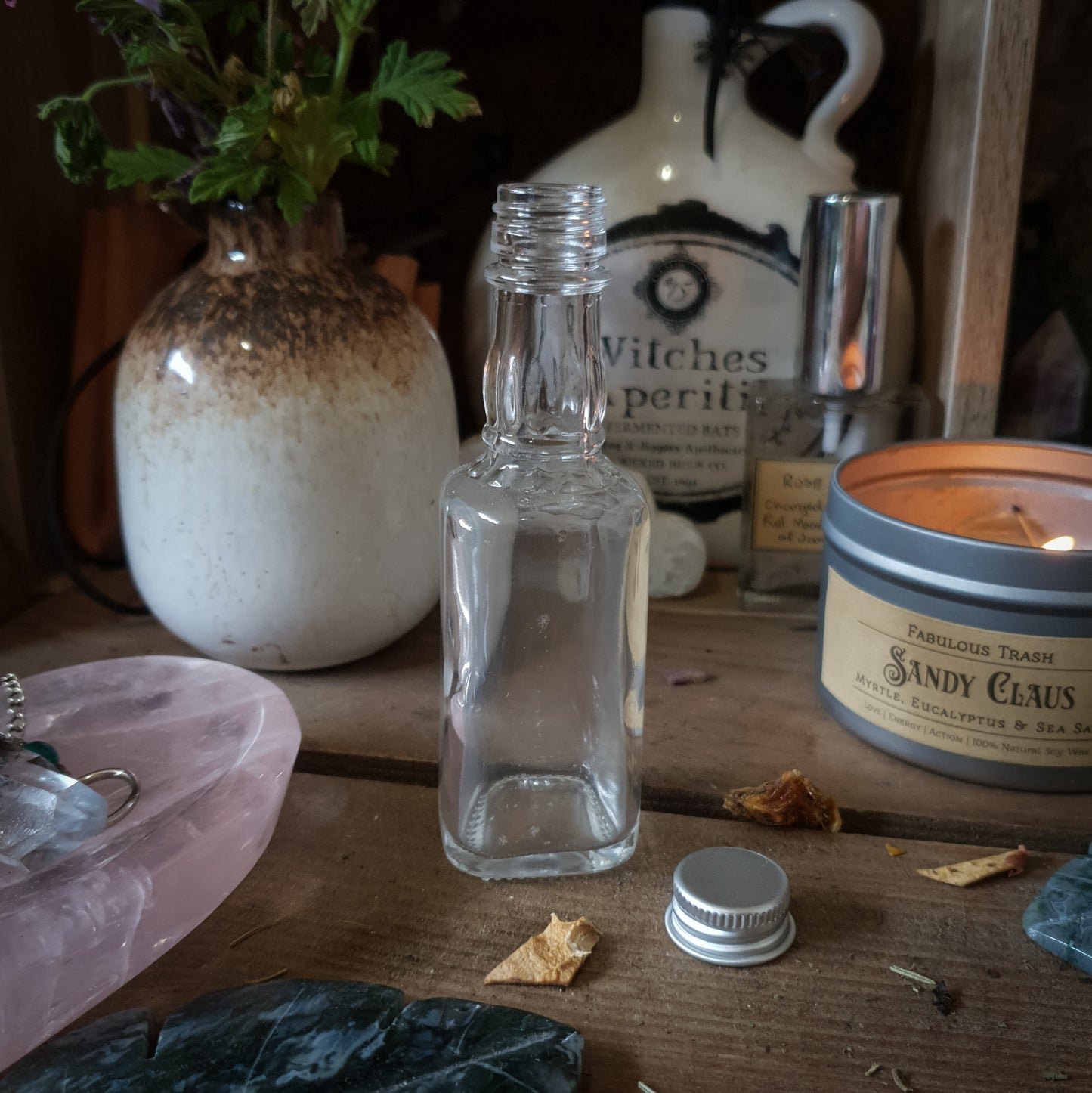 50ml Square Clear Glass Bottle