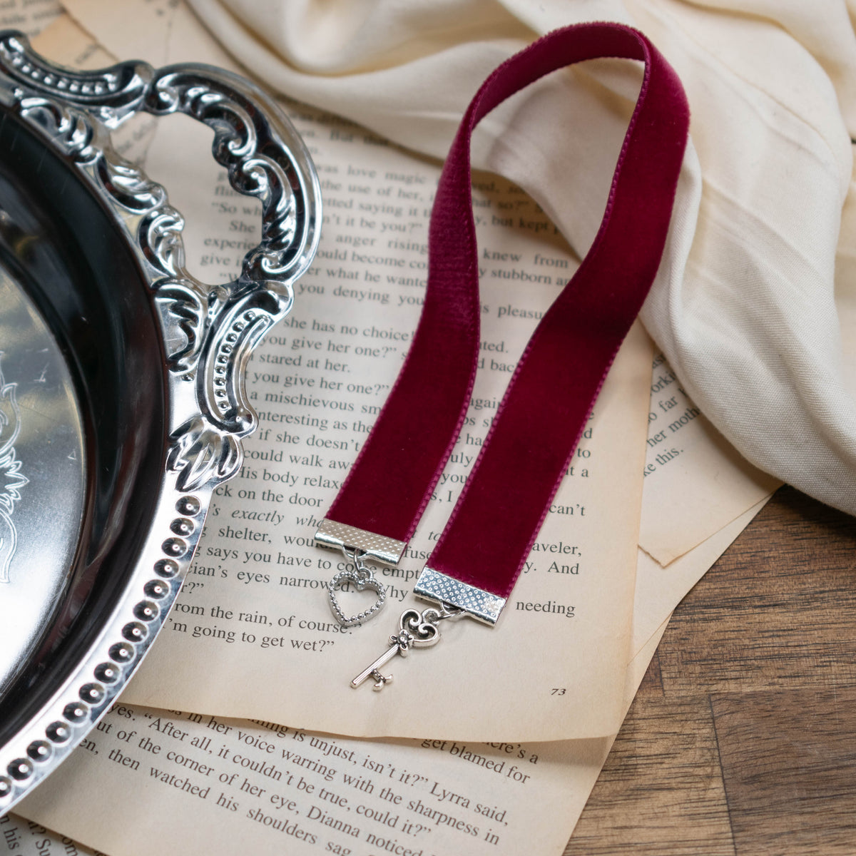 Red Velvet Ribbon Bookmark