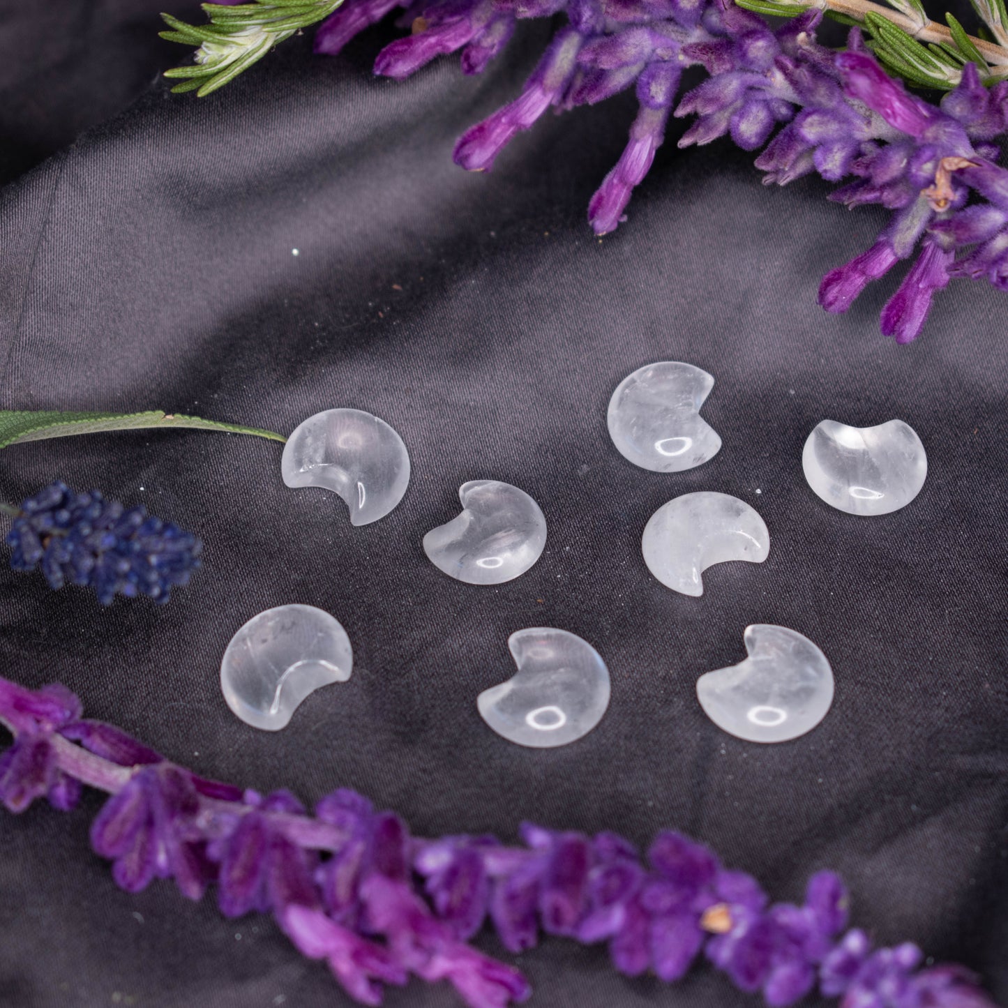 Clear Quartz Mini Moons