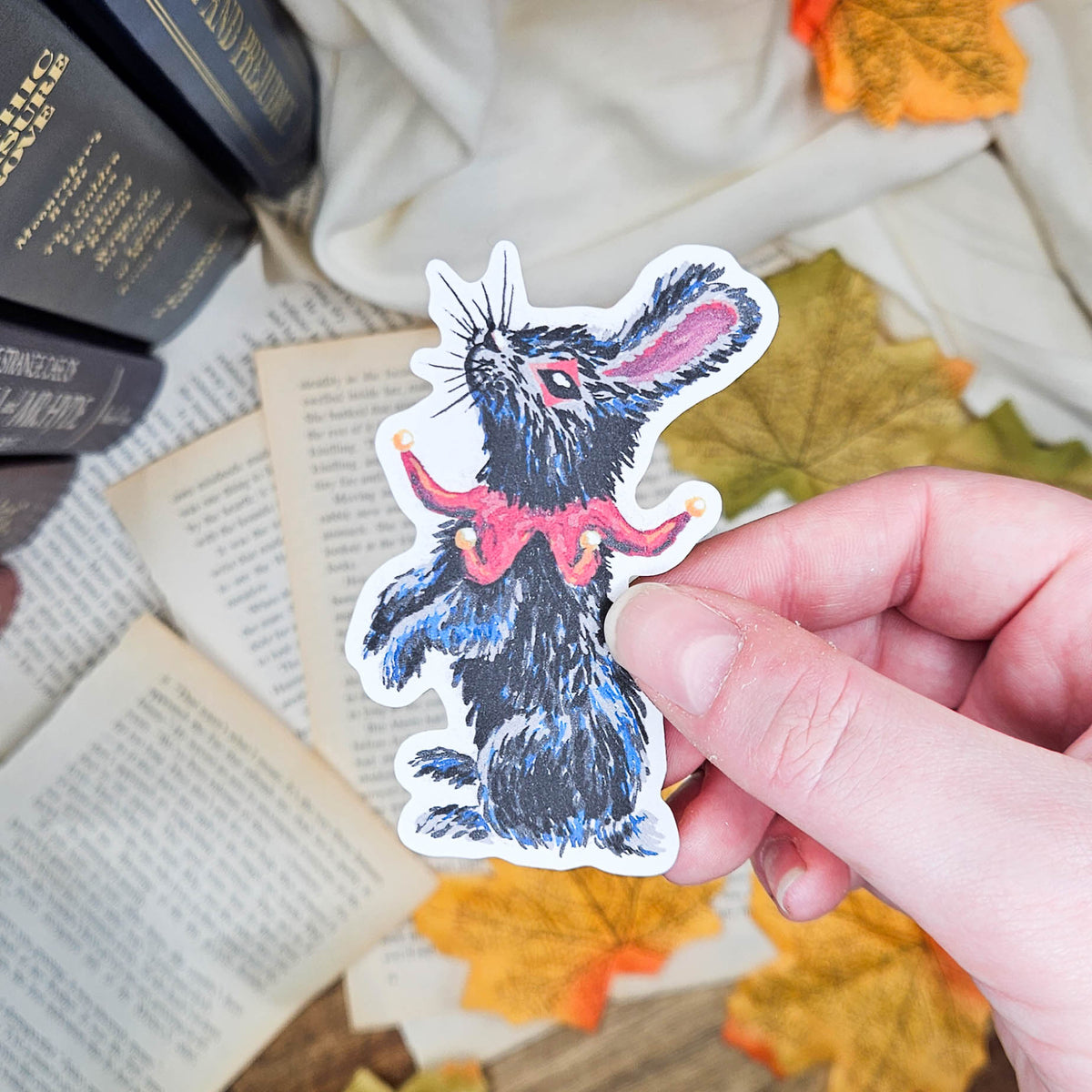 Cicero the Jester Rabbit | Paper Sticker