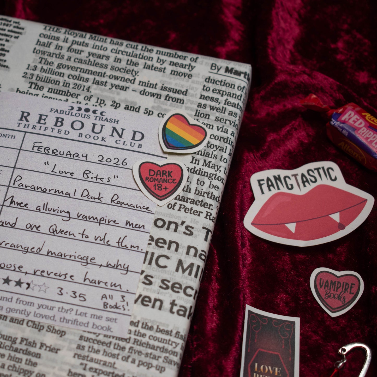 Love Bites | February Catch-up | Rebound Thrifted Book Club Box
