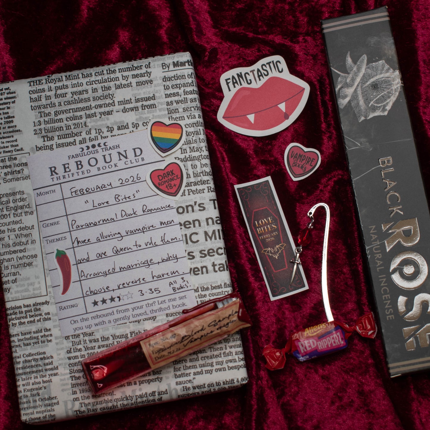 Love Bites | February Catch-up | Rebound Thrifted Book Club Box